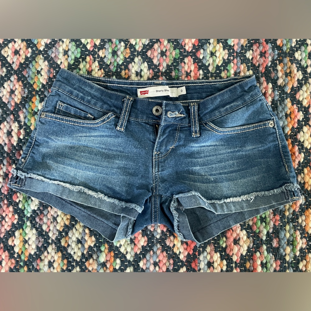 Levi's Women's Dark Blue Denim Shorts
